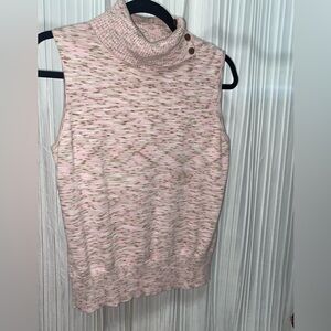 Izod Pink Turtleneck Sleeveless Tank Shirt Size M